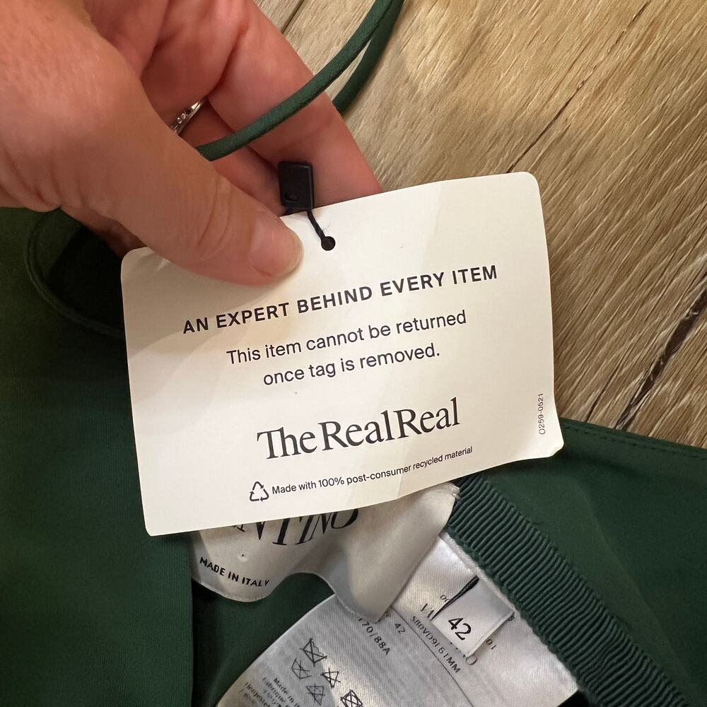 VALENTINO Women's Silk-Crepe Maxi Dress Size IT42/US6 In Emerald - Picture 10 of 14